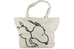 KAWS x Uniqlo x Peanuts "Snoopy" Tote Bag Beige