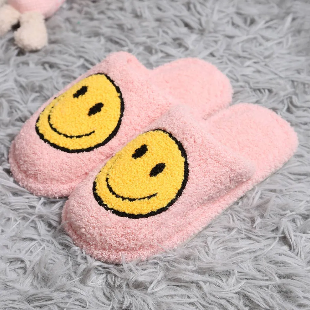 Kid's Happy Face Luxury Soft Slippers JCL4213K (pink)