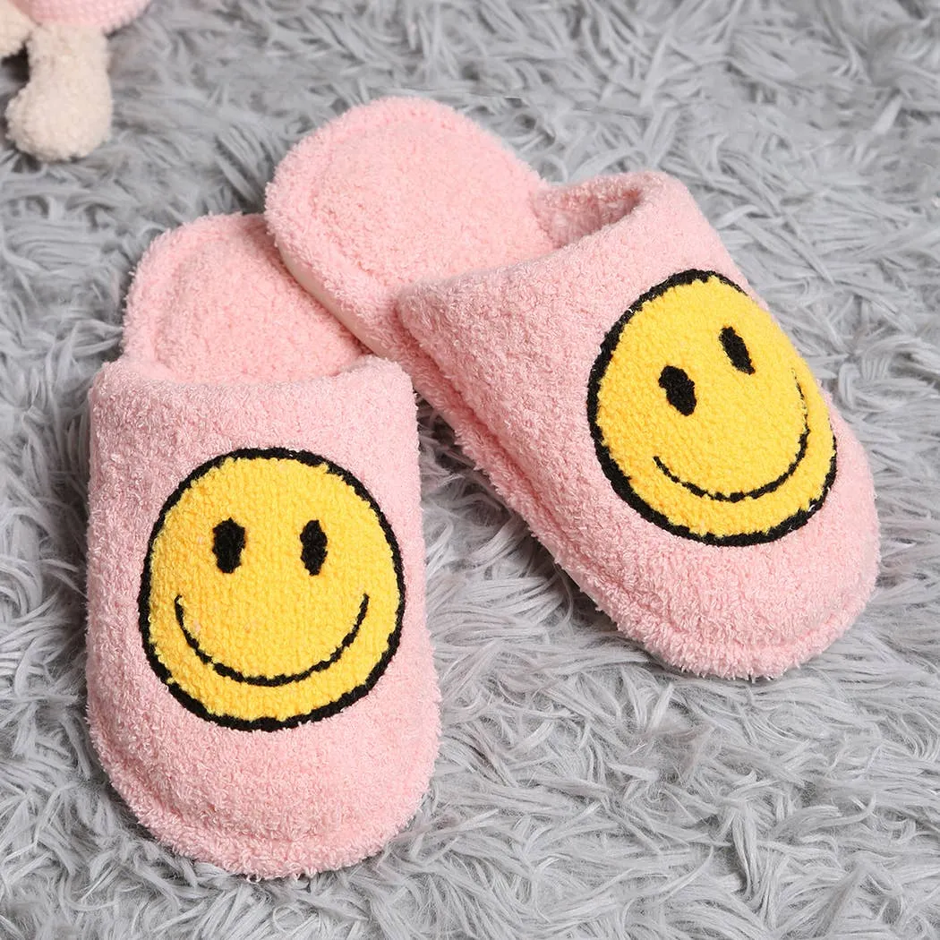 Kid's Happy Face Luxury Soft Slippers JCL4213K (pink)