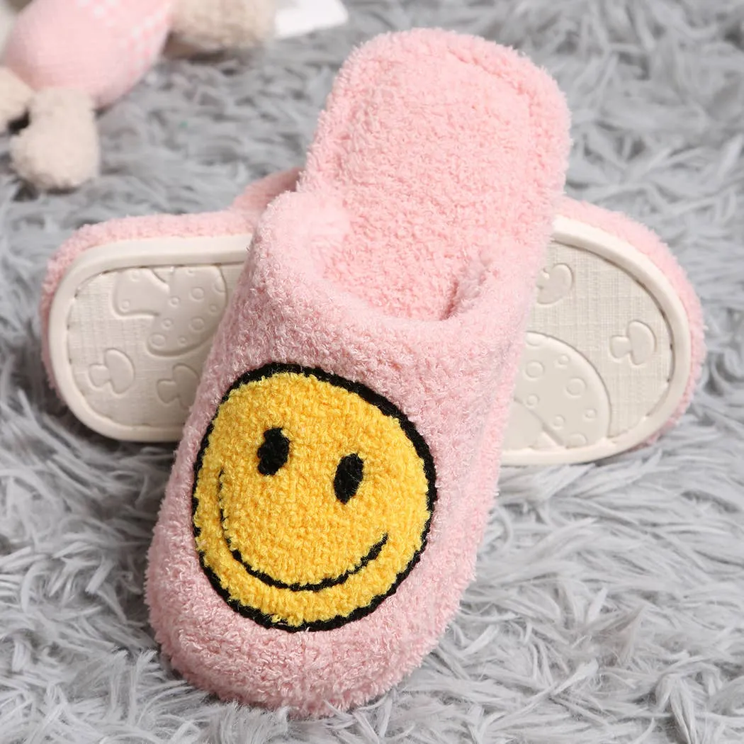 Kid's Happy Face Luxury Soft Slippers JCL4213K (pink)
