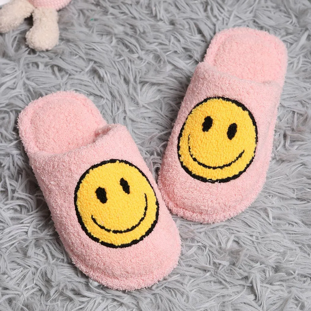 Kid's Happy Face Luxury Soft Slippers JCL4213K (pink)