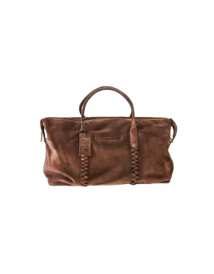 KJC Dominique Suede Duffel Bag In Chocolate