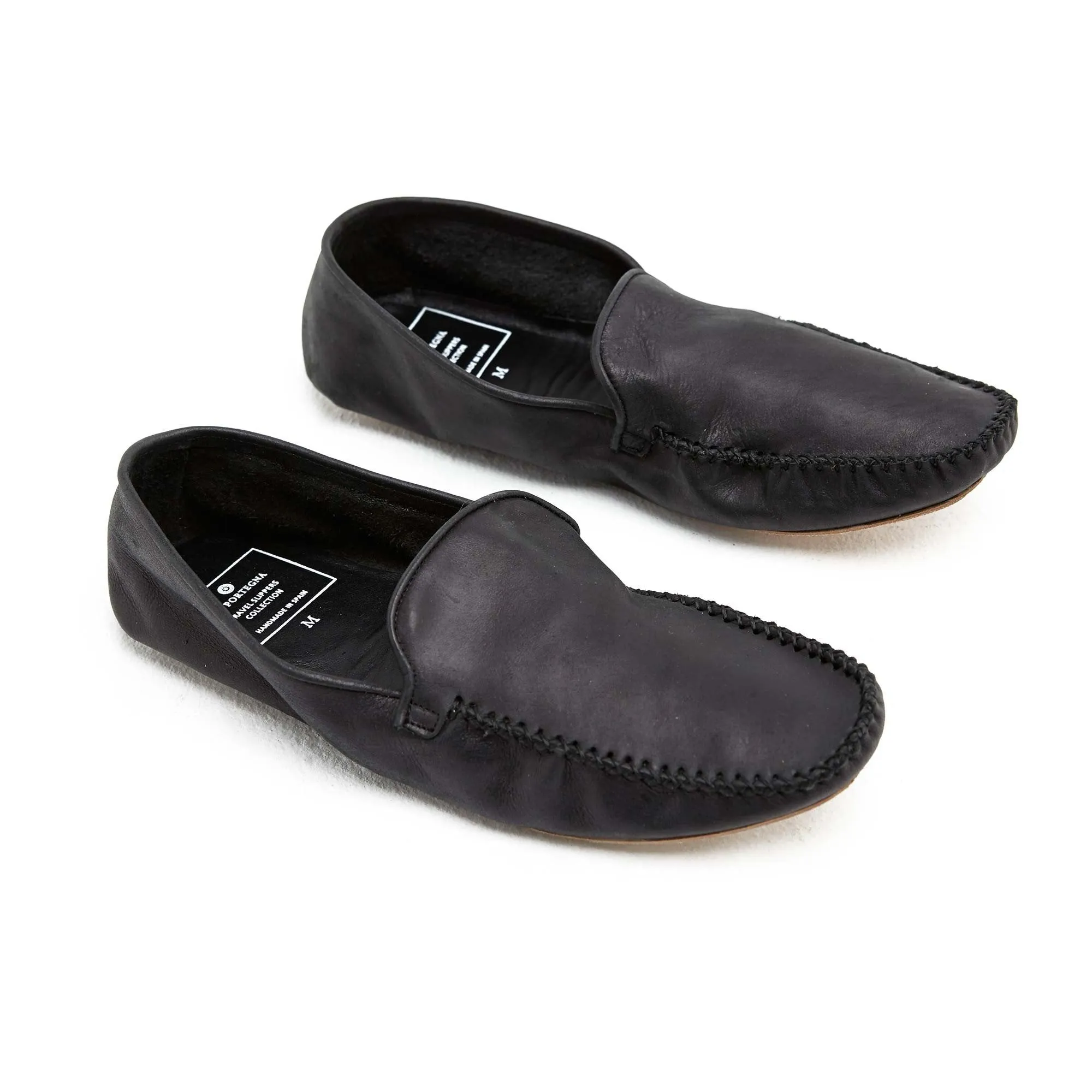La Portegna Rodrigo Black Skin Slipper