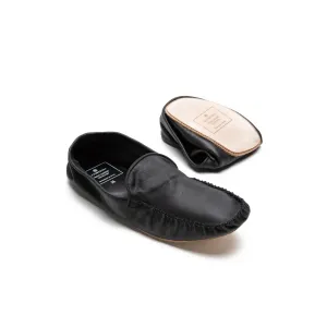 La Portegna Rodrigo Black Skin Slipper