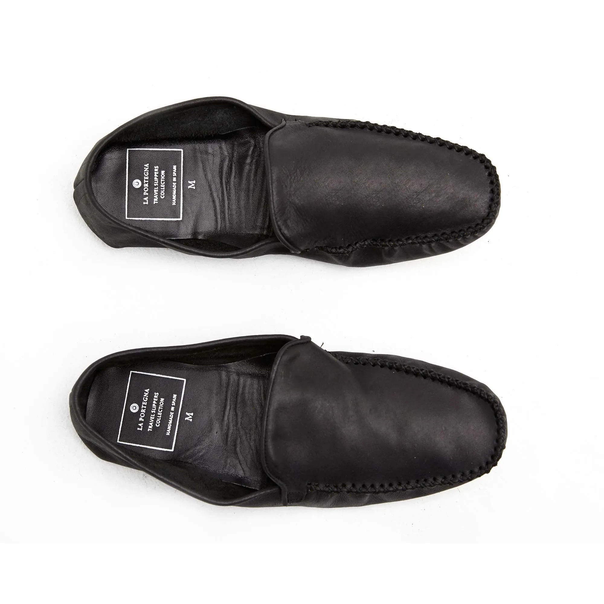 La Portegna Rodrigo Black Skin Slipper