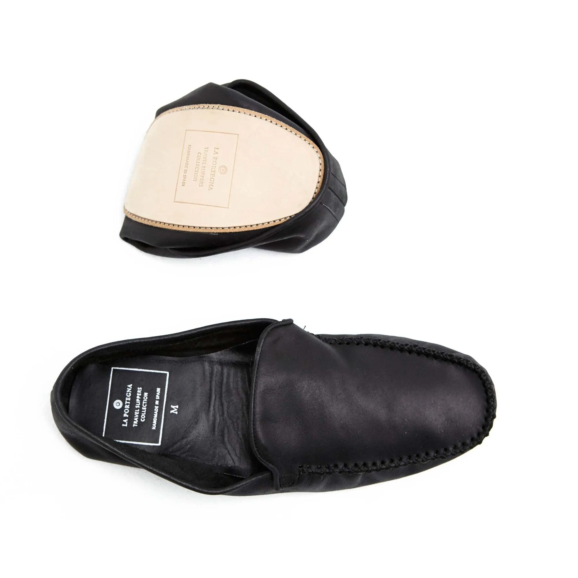 La Portegna Rodrigo Black Skin Slipper