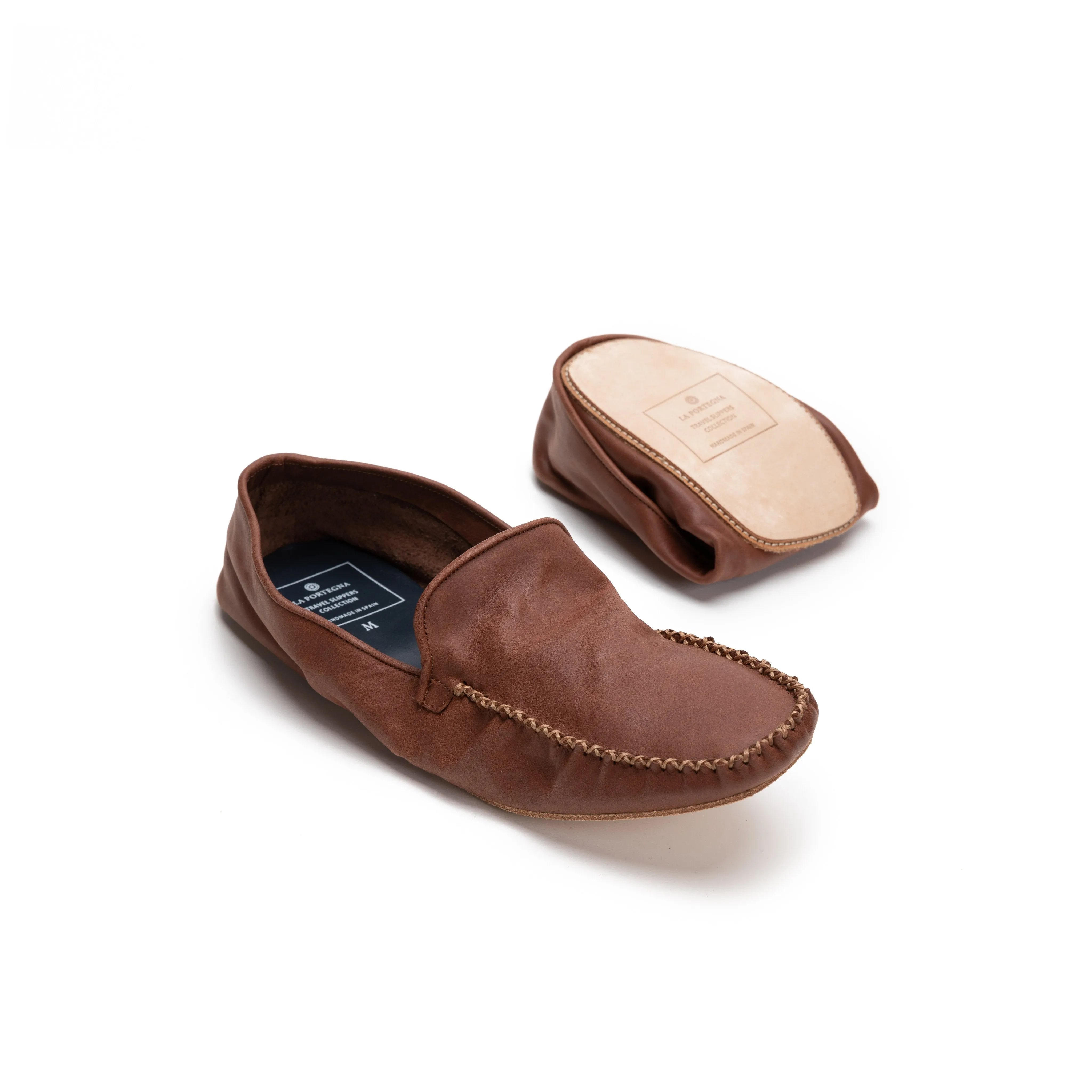 La Portegna Rodrigo Brown Skin Slipper