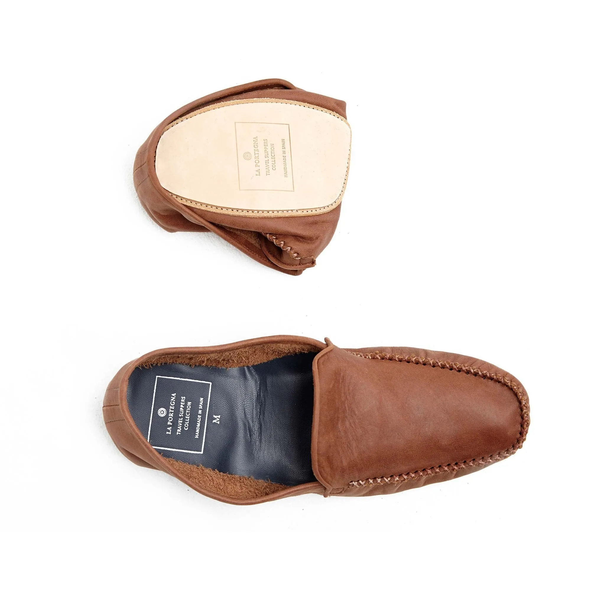 La Portegna Rodrigo Brown Skin Slipper
