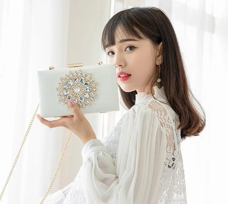 Ladies Clutch Purses Crystal Crossbody Bags