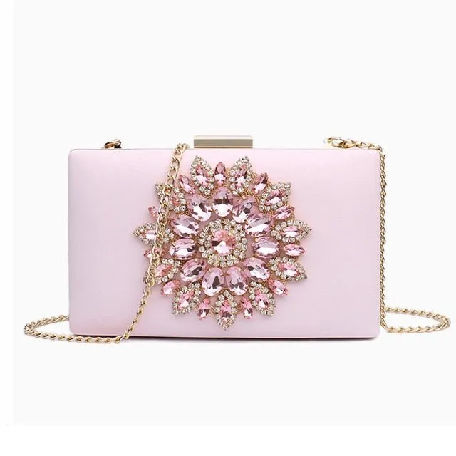 Ladies Clutch Purses Crystal Crossbody Bags