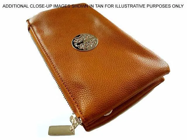 LARGE MULTI-COMPARTMENT CROSS-BODY PURSE BAG WITH WRIST AND LONG STRAPS - NAVY BLUE