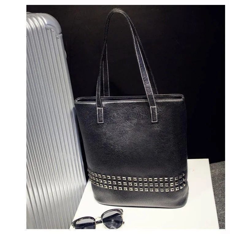 Large Rivet tote Women Shoulder Bag, Messenger Bag