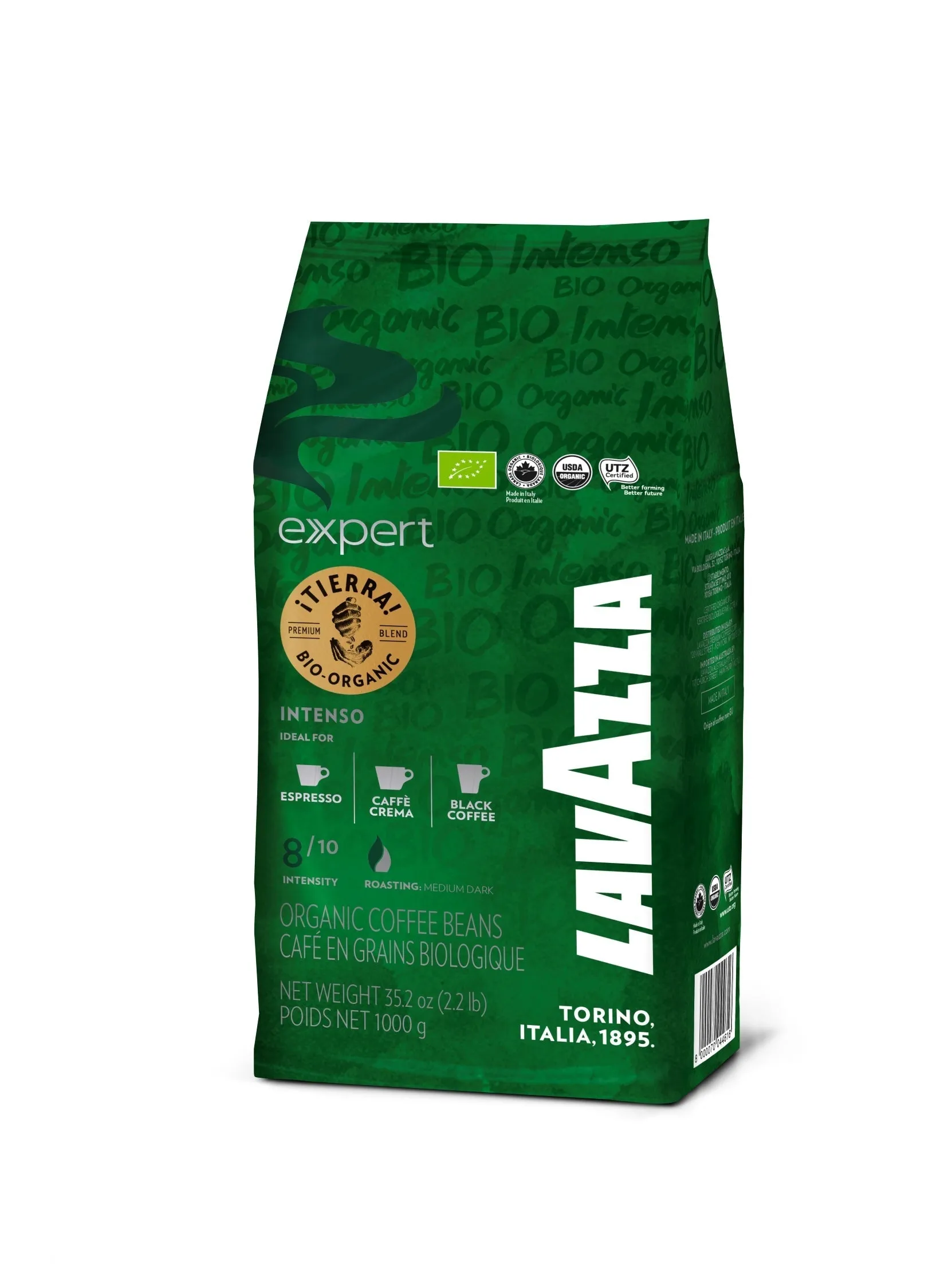 Lavazza Tierra Bio for Planet Espresso Intenso 3Kg Coffee Beans
