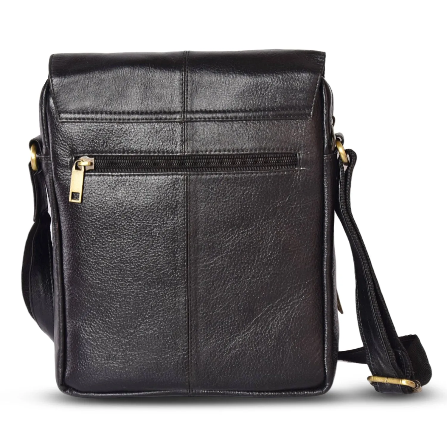 Leather Messenger Bag 36819(BLACK)