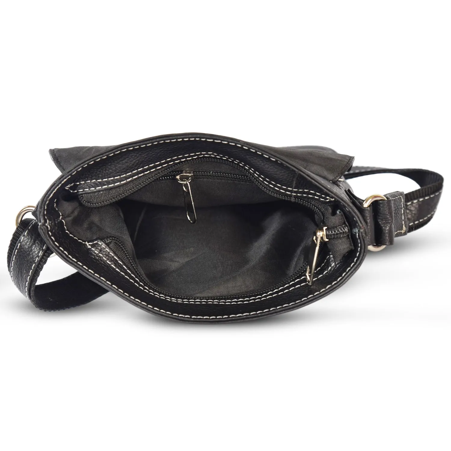 LEATHER SLING BAG 998908 (BLACK)