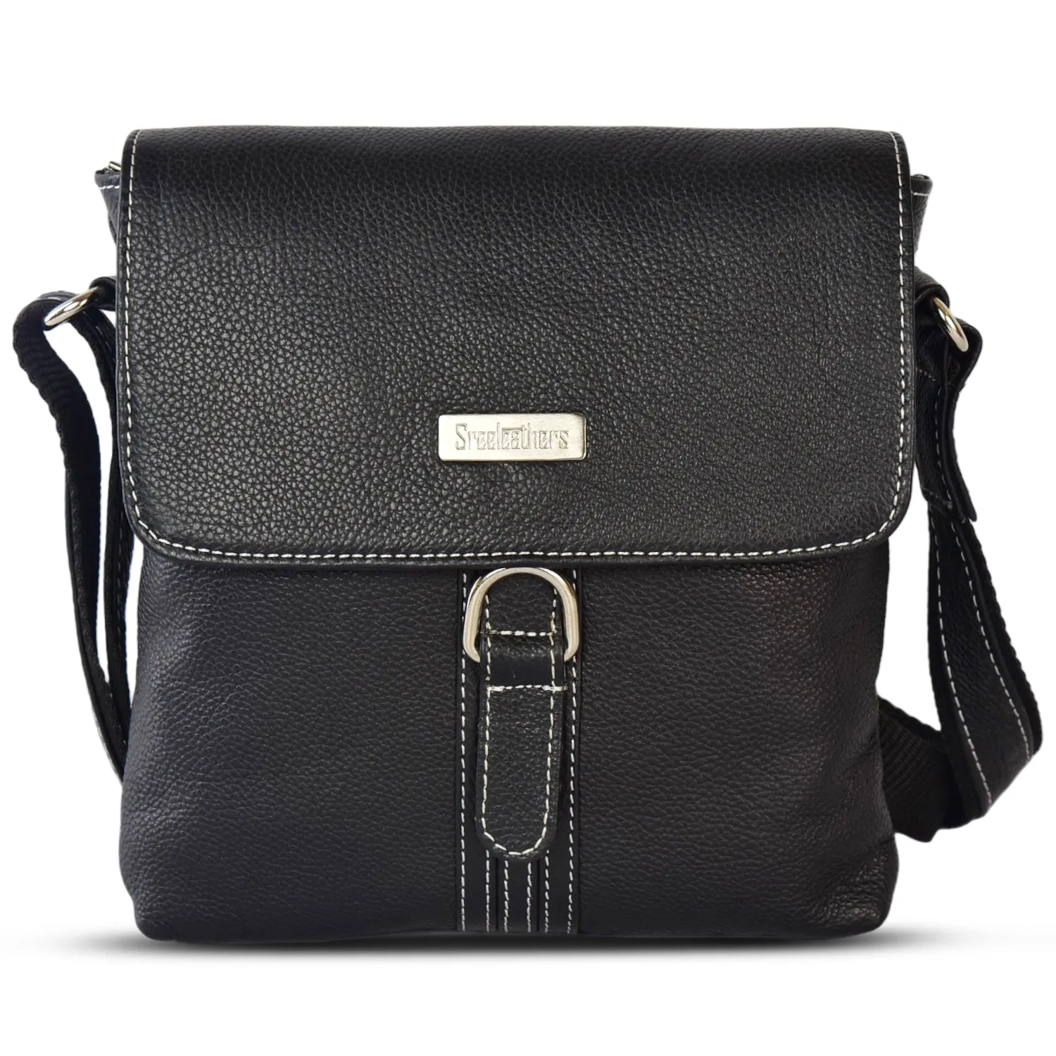 LEATHER SLING BAG 998908 (BLACK)