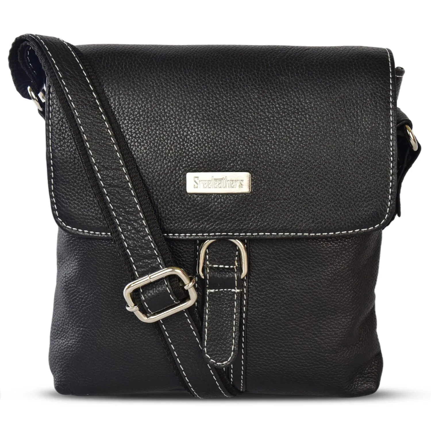 LEATHER SLING BAG 998908 (BLACK)