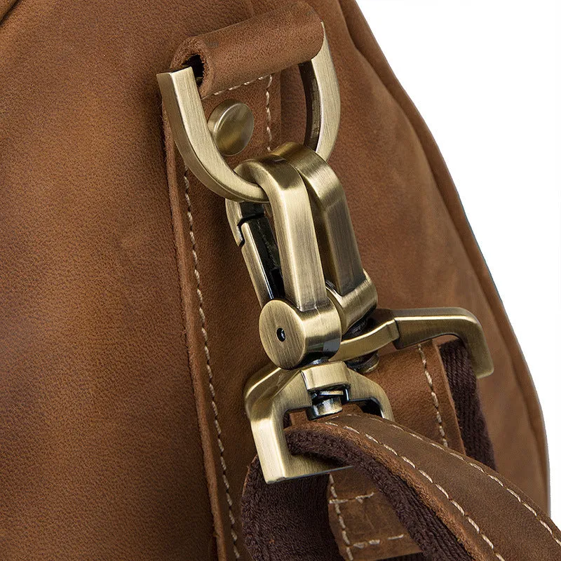 Leather Travel Bag Overnight Bag, Mens Leather Duffel Bag, Business Travel Luggage Bag