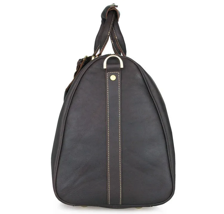 Leather Travel Bag Overnight Bag, Mens Leather Duffel Bag, Business Travel Luggage Bag