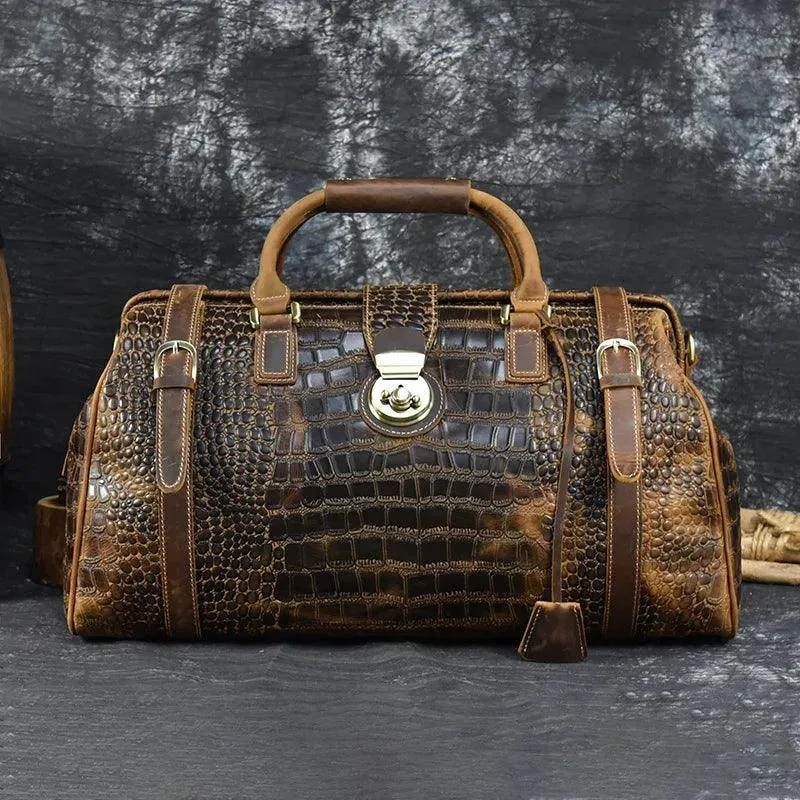Leather Weekender Bag For Men Vintage Leather