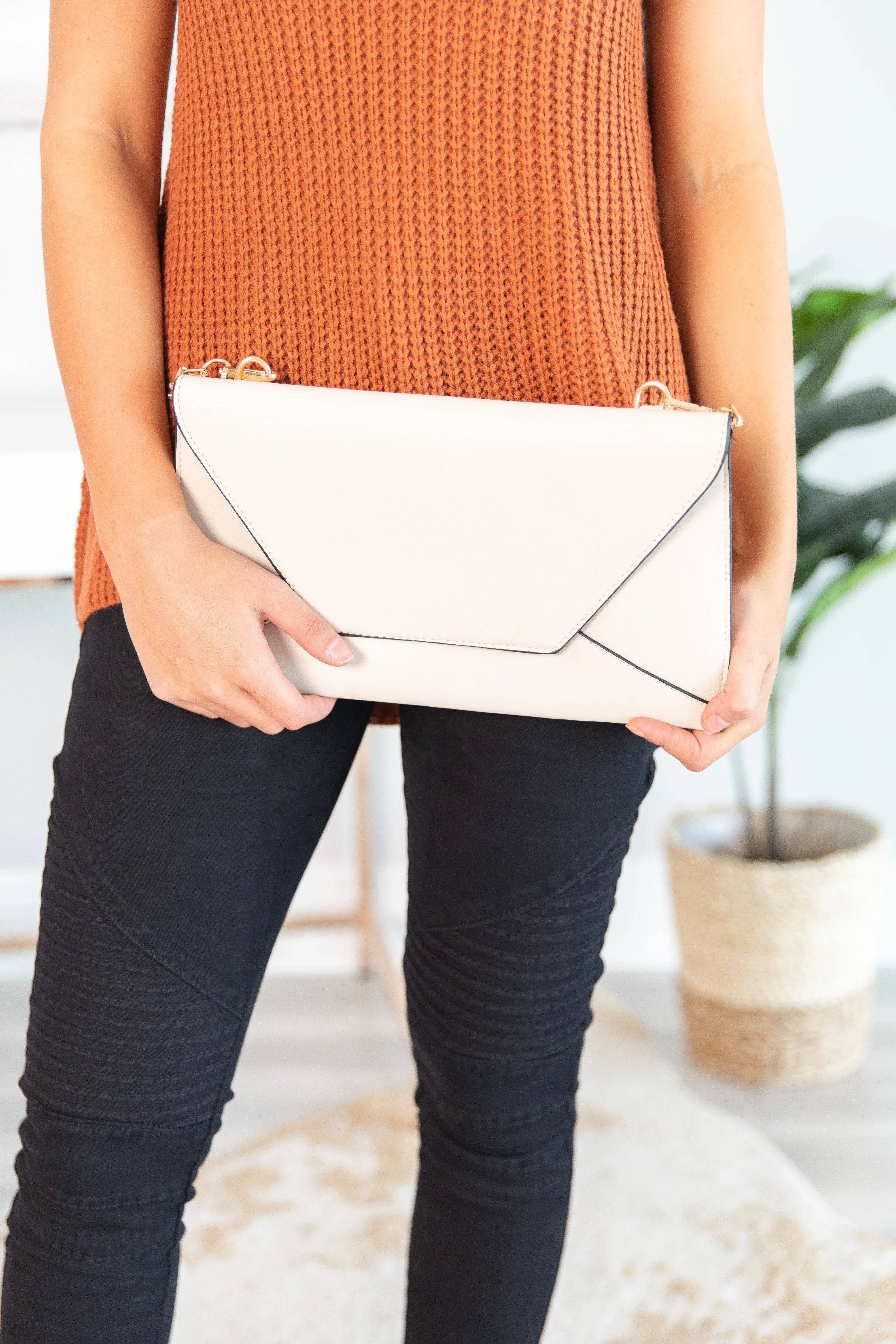 Let's Meet Ivory Envelope Purse