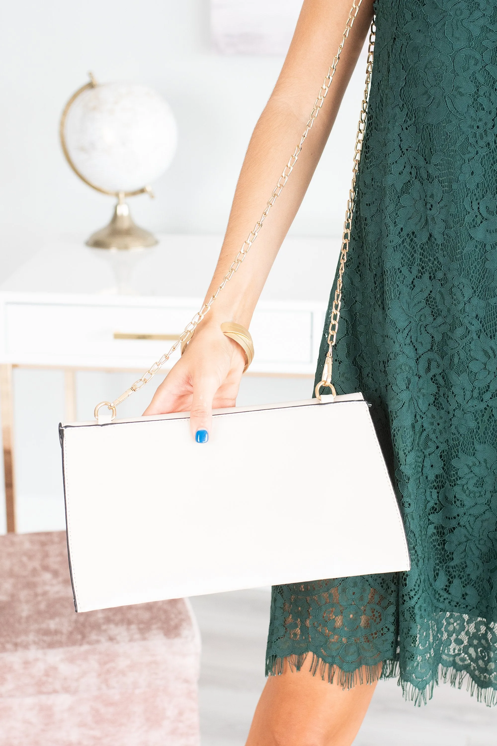 Let's Meet Ivory Envelope Purse