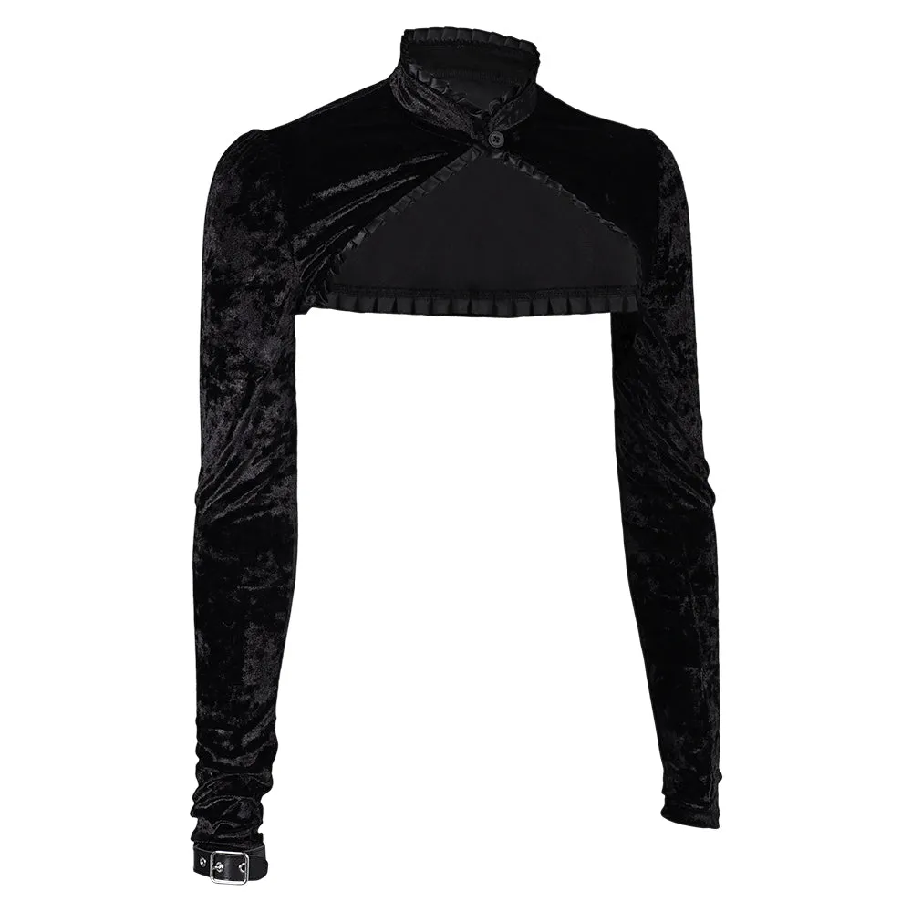 Lisa Frankenstein Lisa Velvet Crop Jacket Cosplay Costume Outfits Halloween Carnival Suit