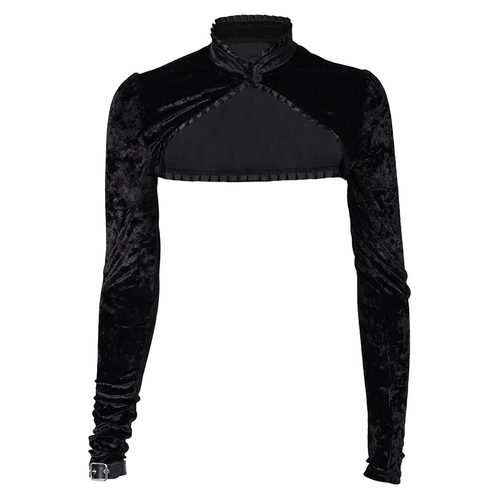 Lisa Frankenstein Lisa Velvet Crop Jacket Cosplay Costume Outfits Halloween Carnival Suit