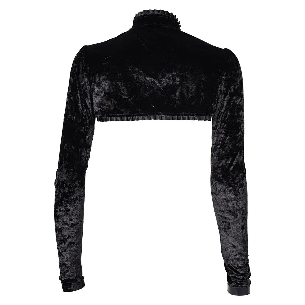 Lisa Frankenstein Lisa Velvet Crop Jacket Cosplay Costume Outfits Halloween Carnival Suit