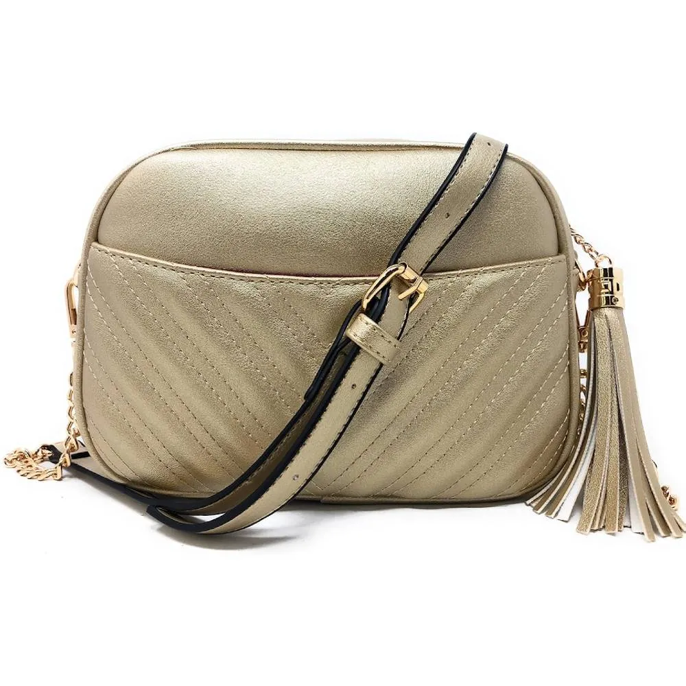 Lola Mae Quilted Crossbody Bag, Trendy Design Shoulder Purse | Multiple Colors