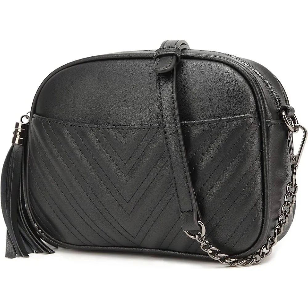 Lola Mae Quilted Crossbody Bag, Trendy Design Shoulder Purse | Multiple Colors