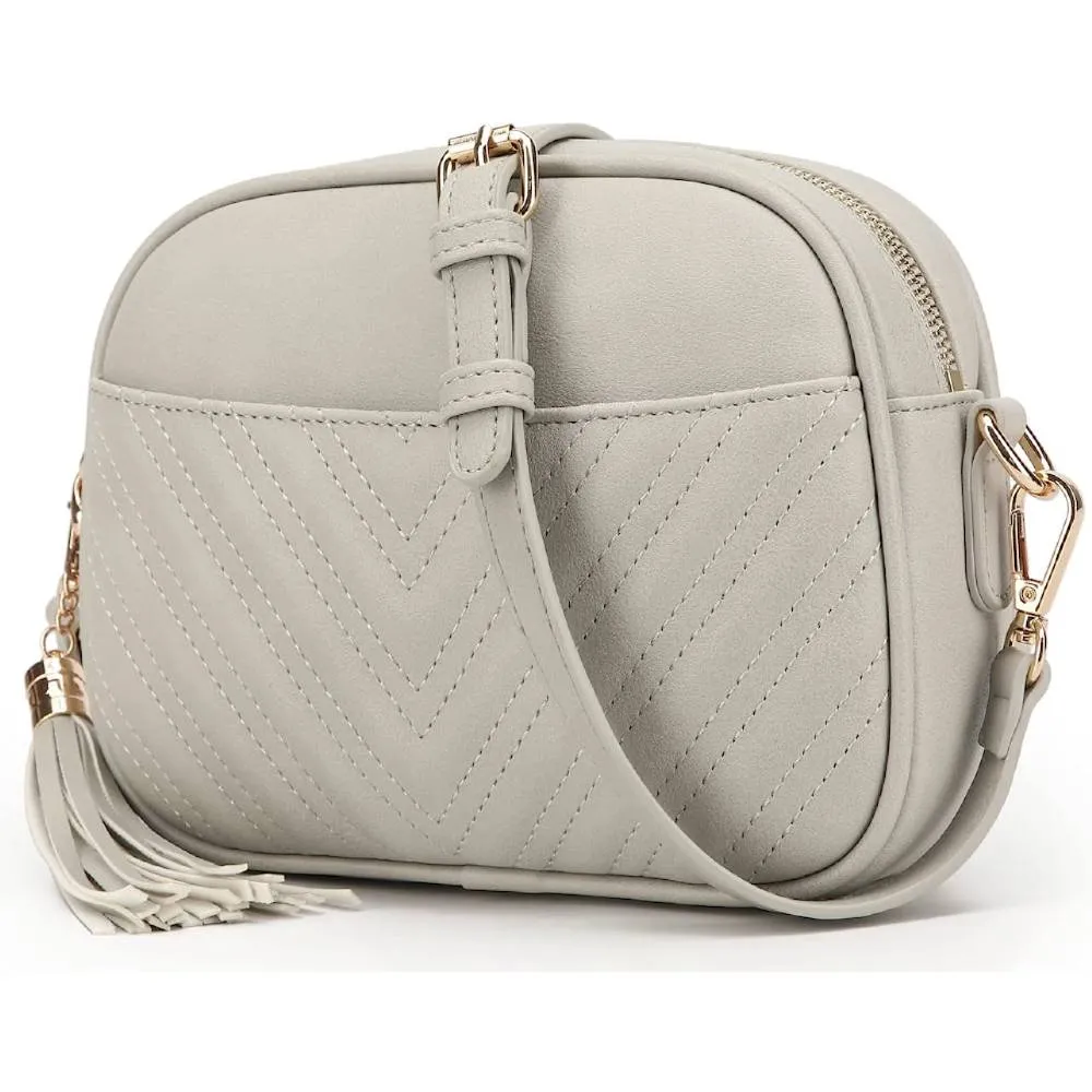 Lola Mae Quilted Crossbody Bag, Trendy Design Shoulder Purse | Multiple Colors