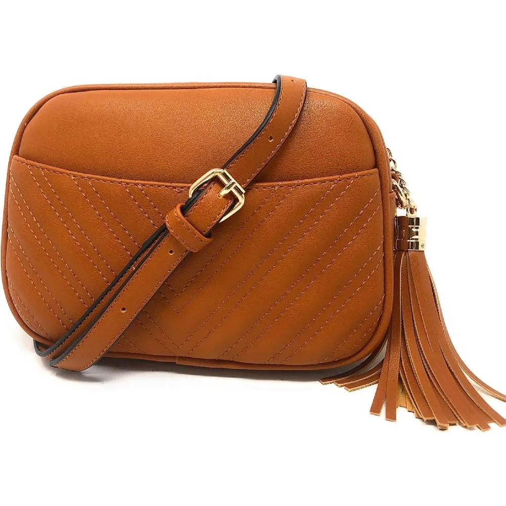 Lola Mae Quilted Crossbody Bag, Trendy Design Shoulder Purse | Multiple Colors