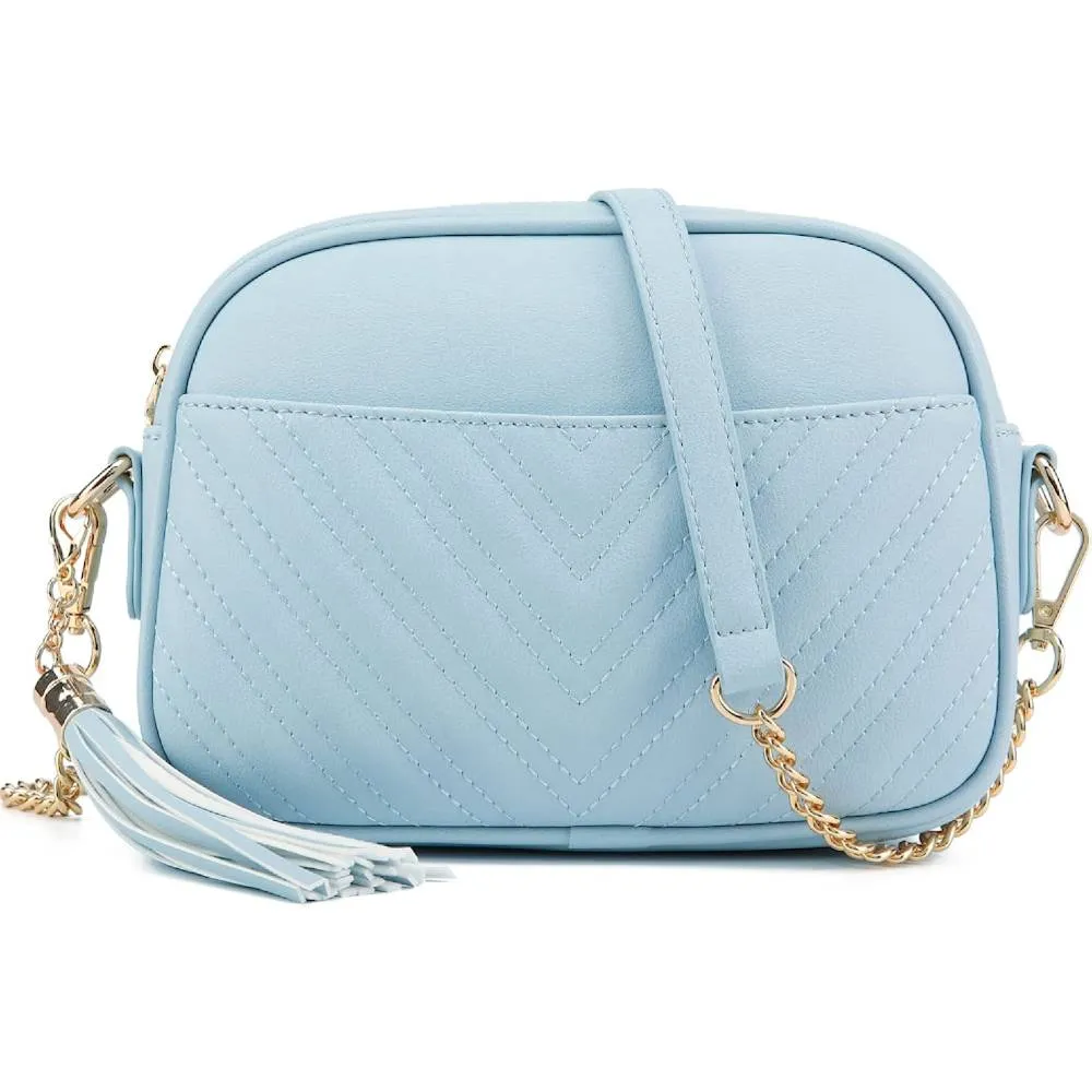 Lola Mae Quilted Crossbody Bag, Trendy Design Shoulder Purse | Multiple Colors