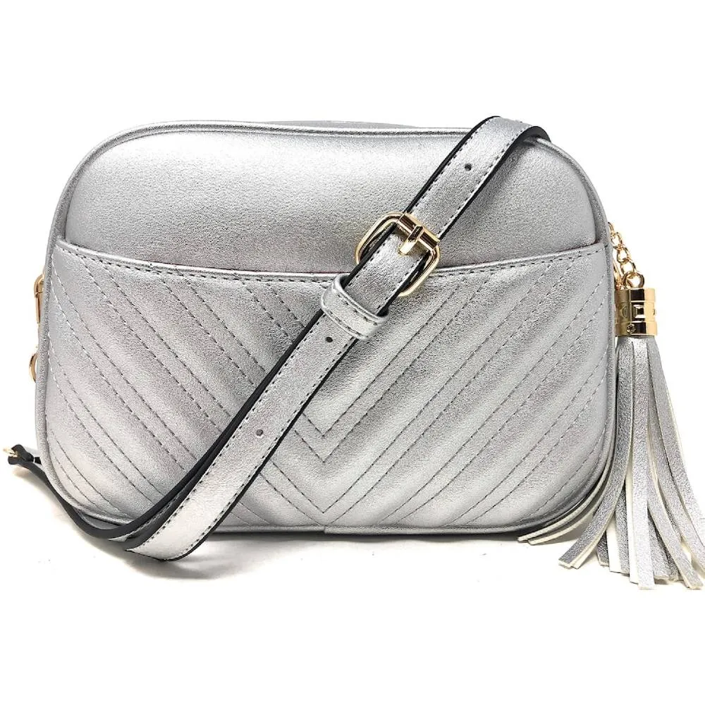 Lola Mae Quilted Crossbody Bag, Trendy Design Shoulder Purse | Multiple Colors