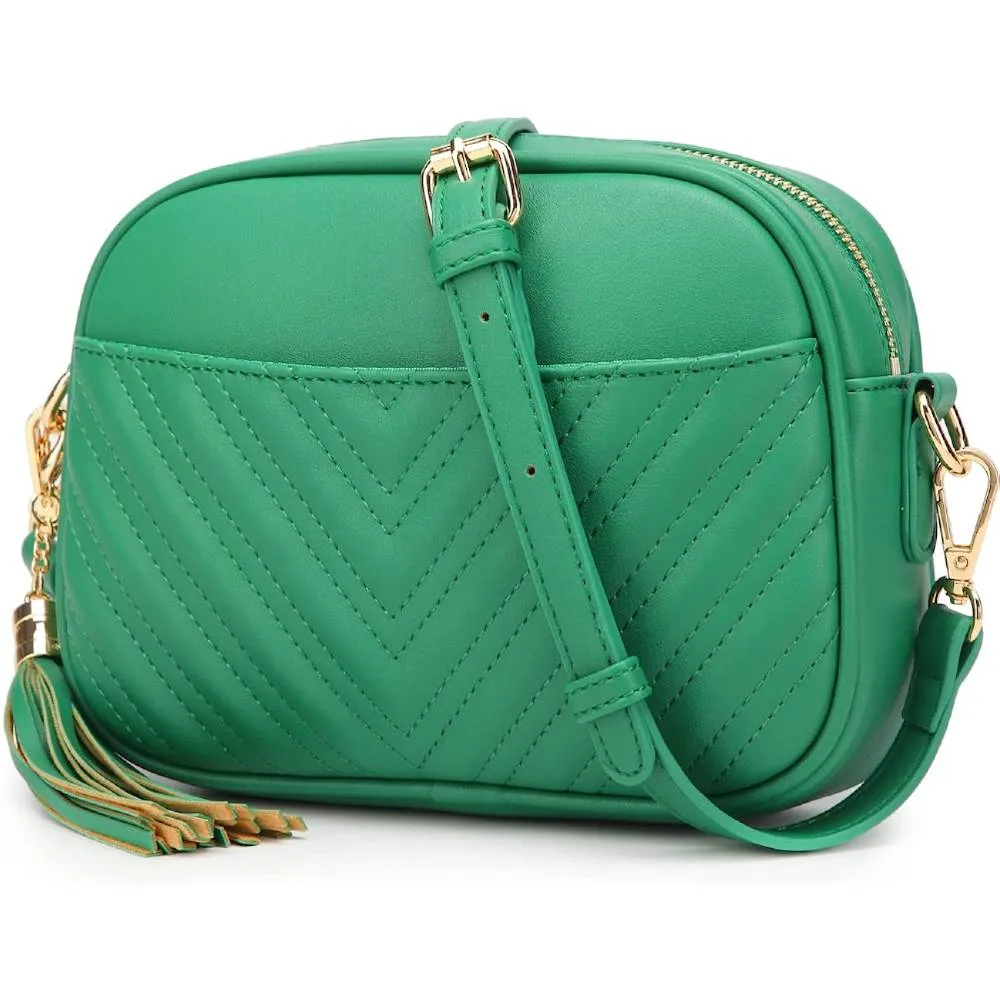 Lola Mae Quilted Crossbody Bag, Trendy Design Shoulder Purse | Multiple Colors