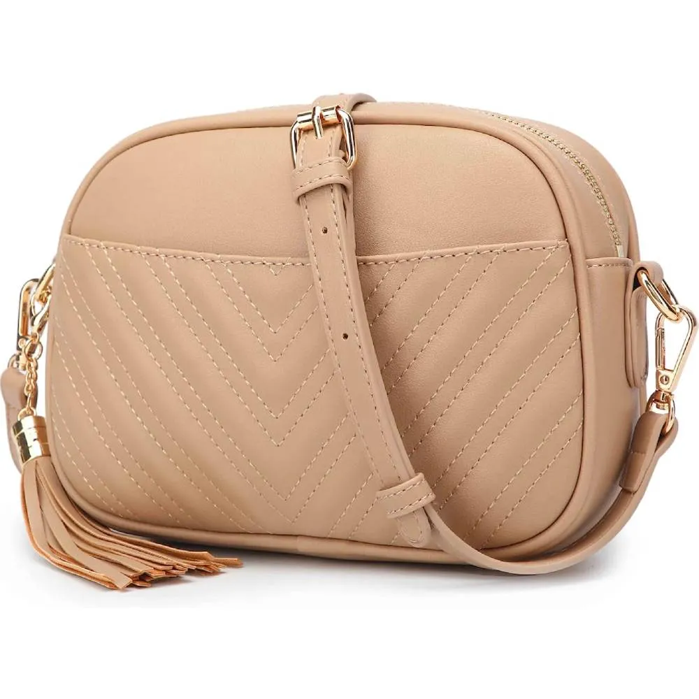 Lola Mae Quilted Crossbody Bag, Trendy Design Shoulder Purse | Multiple Colors