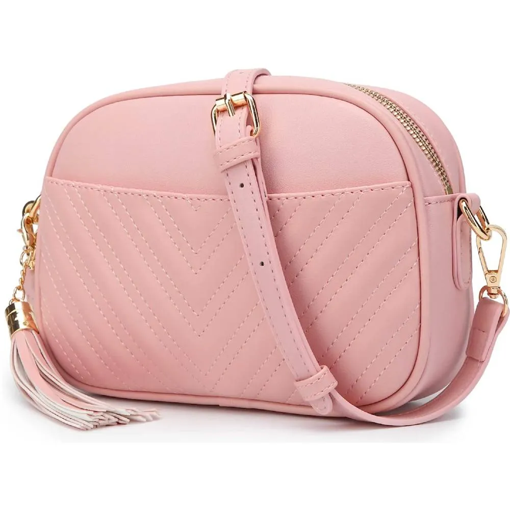 Lola Mae Quilted Crossbody Bag, Trendy Design Shoulder Purse | Multiple Colors
