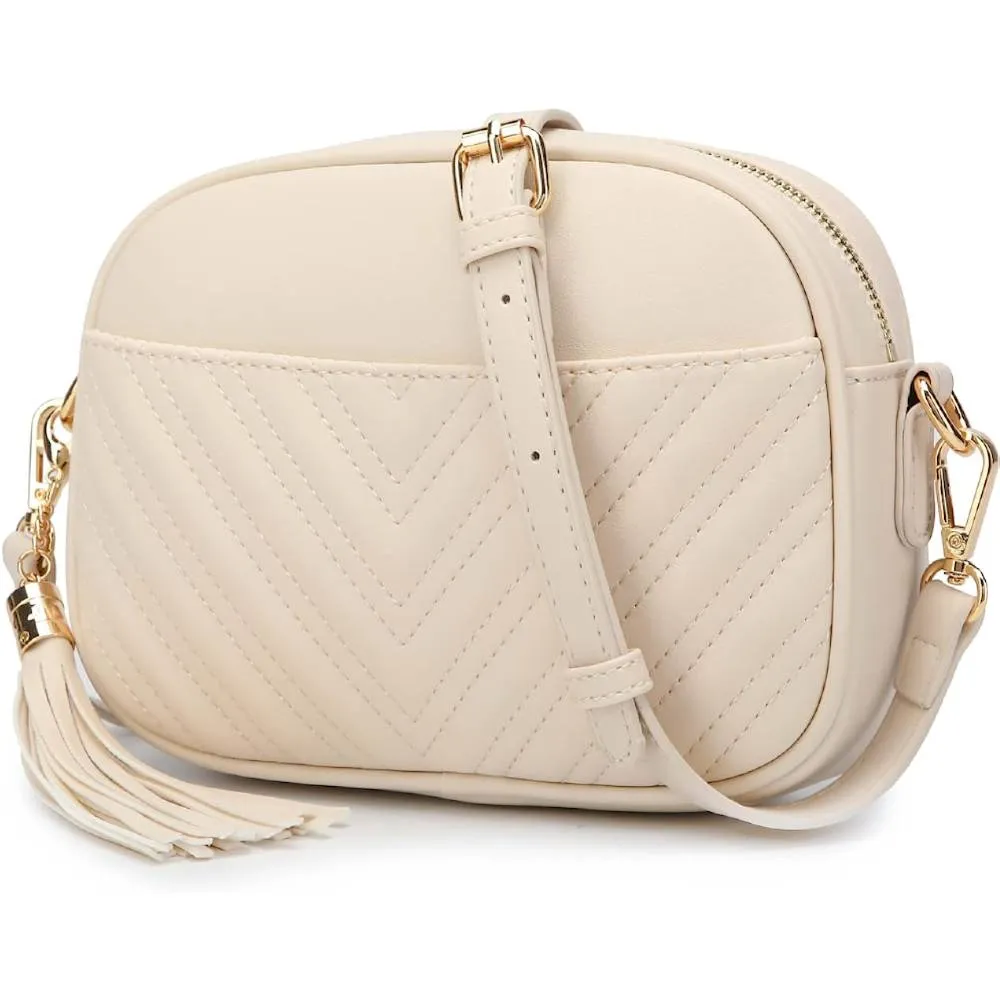Lola Mae Quilted Crossbody Bag, Trendy Design Shoulder Purse | Multiple Colors
