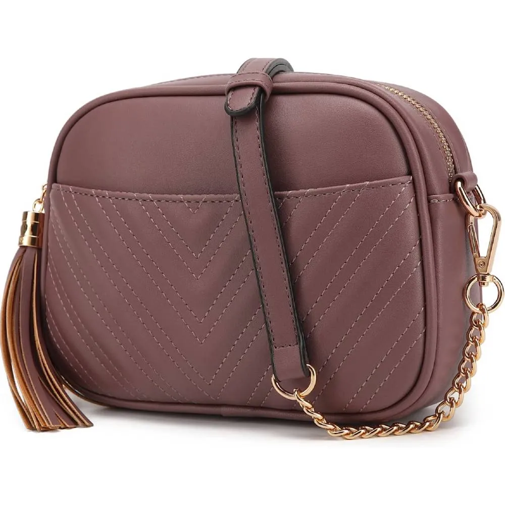 Lola Mae Quilted Crossbody Bag, Trendy Design Shoulder Purse | Multiple Colors