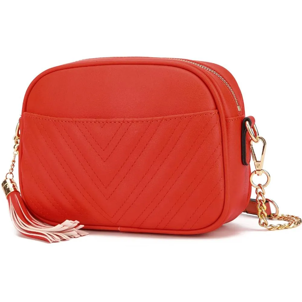 Lola Mae Quilted Crossbody Bag, Trendy Design Shoulder Purse | Multiple Colors