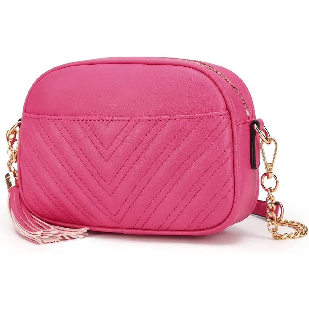 Lola Mae Quilted Crossbody Bag, Trendy Design Shoulder Purse | Multiple Colors