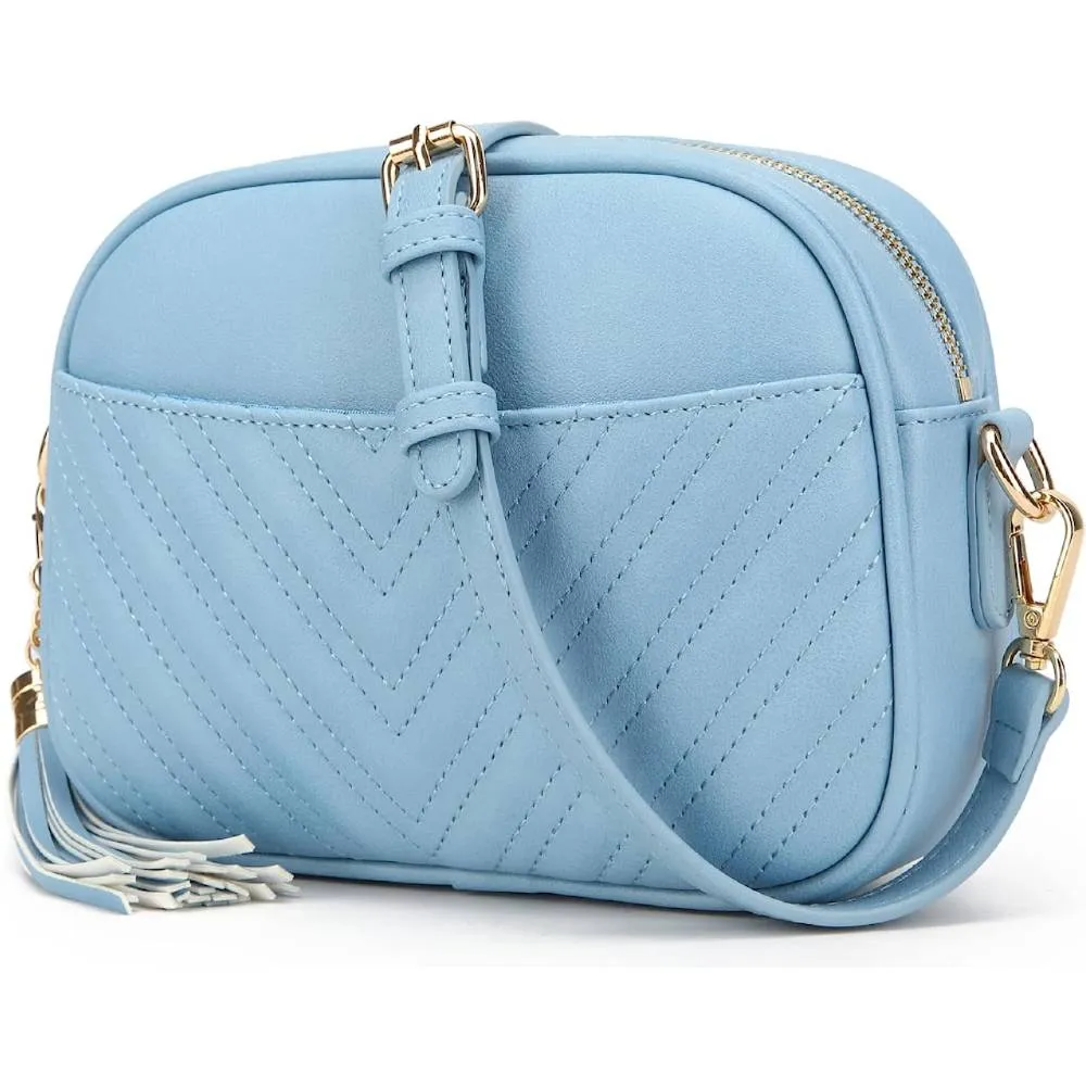 Lola Mae Quilted Crossbody Bag, Trendy Design Shoulder Purse | Multiple Colors