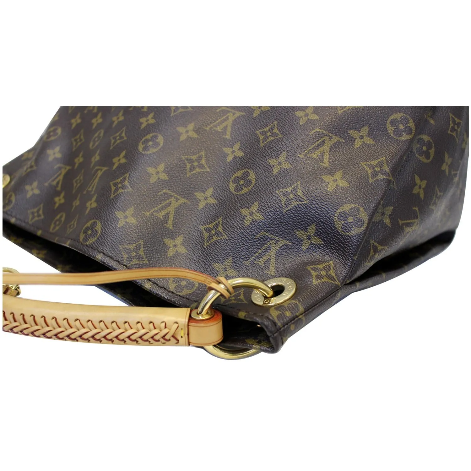 LOUIS VUITTON Artsy MM Monogram Canvas Shoulder Bag Brown