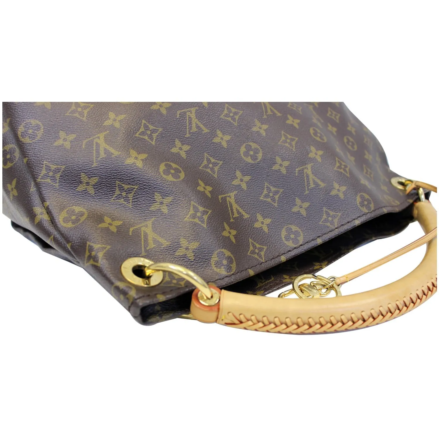 LOUIS VUITTON Artsy MM Monogram Canvas Shoulder Bag Brown