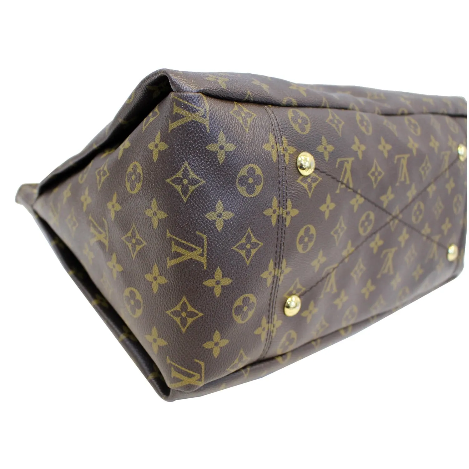 LOUIS VUITTON Artsy MM Monogram Canvas Shoulder Bag Brown