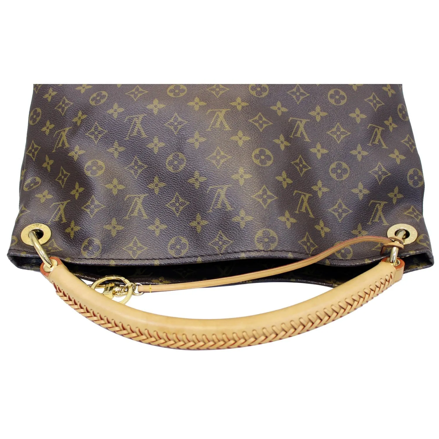 LOUIS VUITTON Artsy MM Monogram Canvas Shoulder Bag Brown
