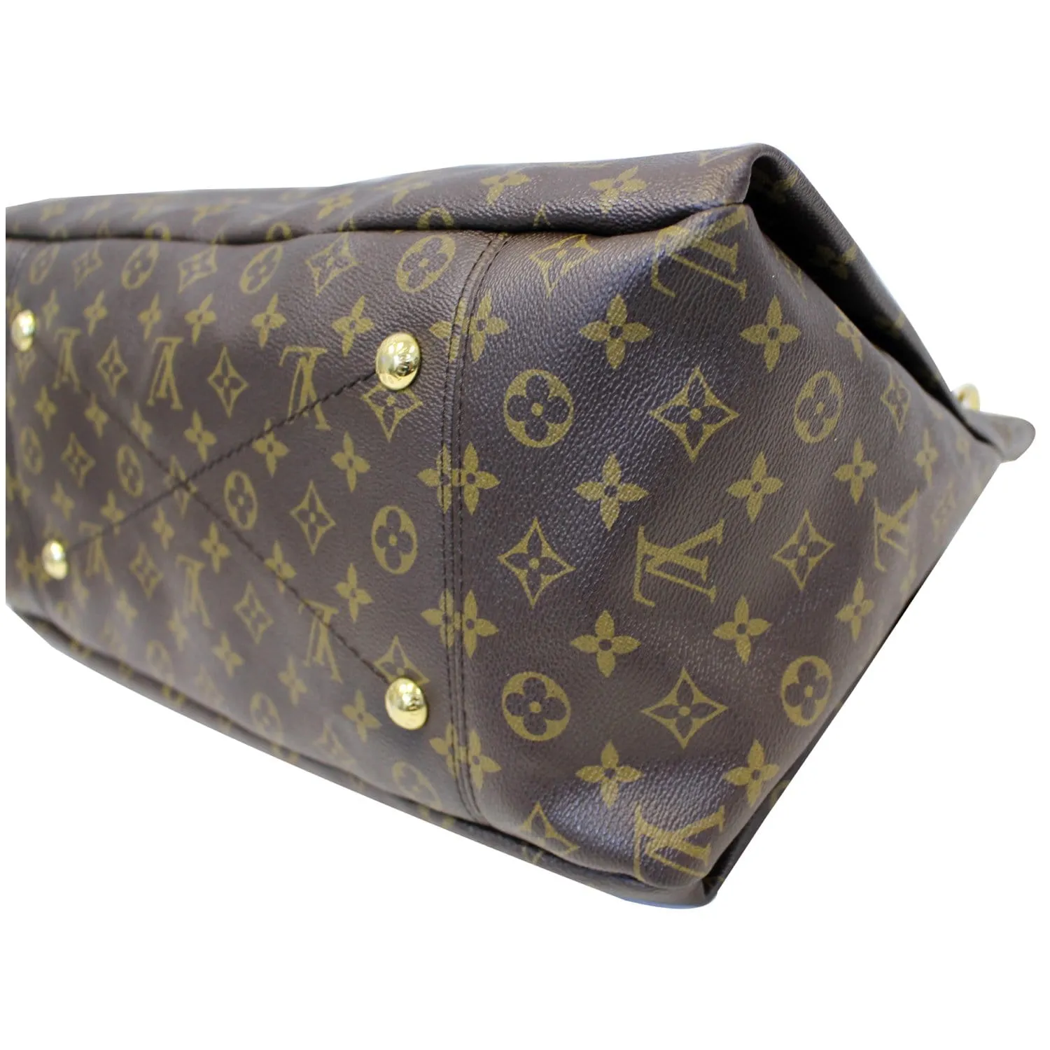 LOUIS VUITTON Artsy MM Monogram Canvas Shoulder Bag Brown