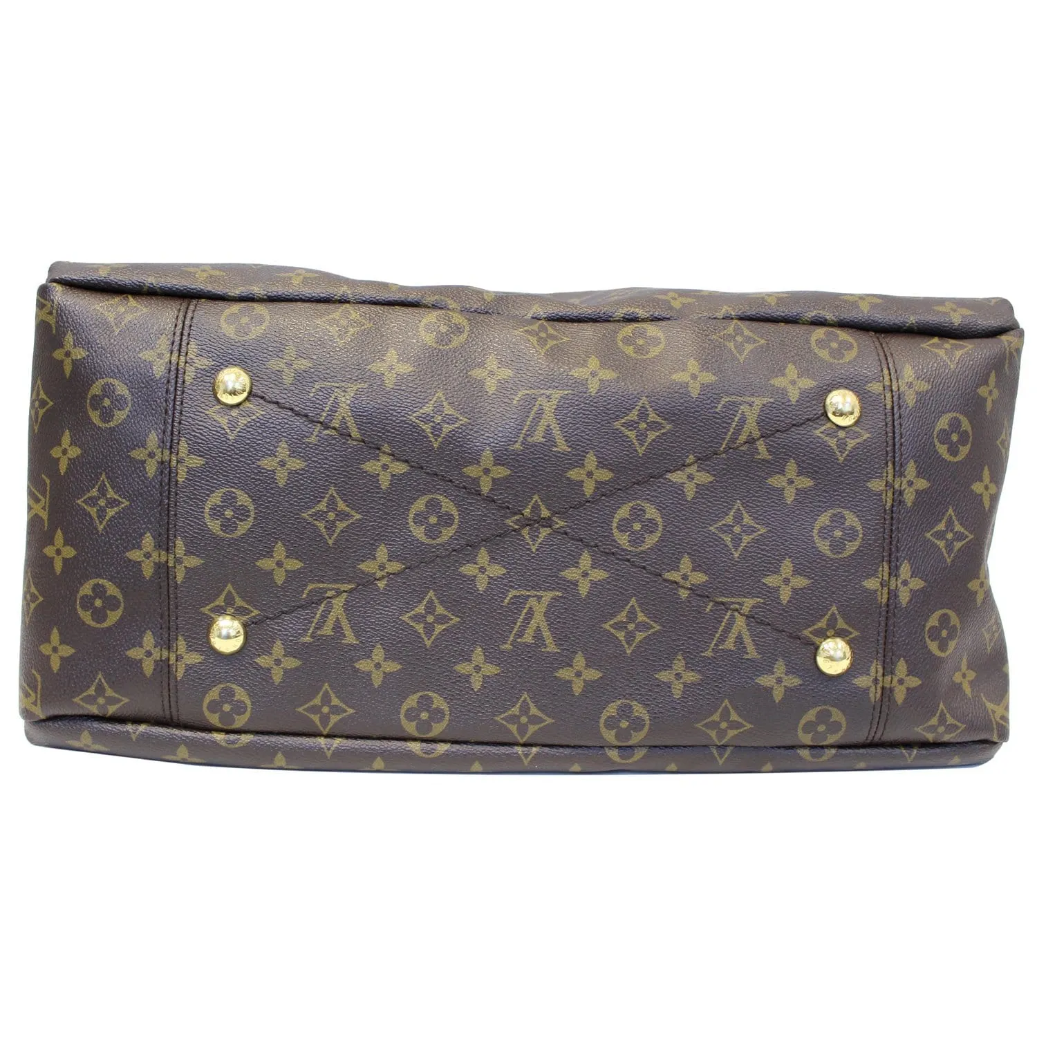 LOUIS VUITTON Artsy MM Monogram Canvas Shoulder Bag Brown