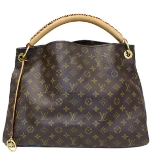 LOUIS VUITTON Artsy MM Monogram Canvas Shoulder Bag Brown